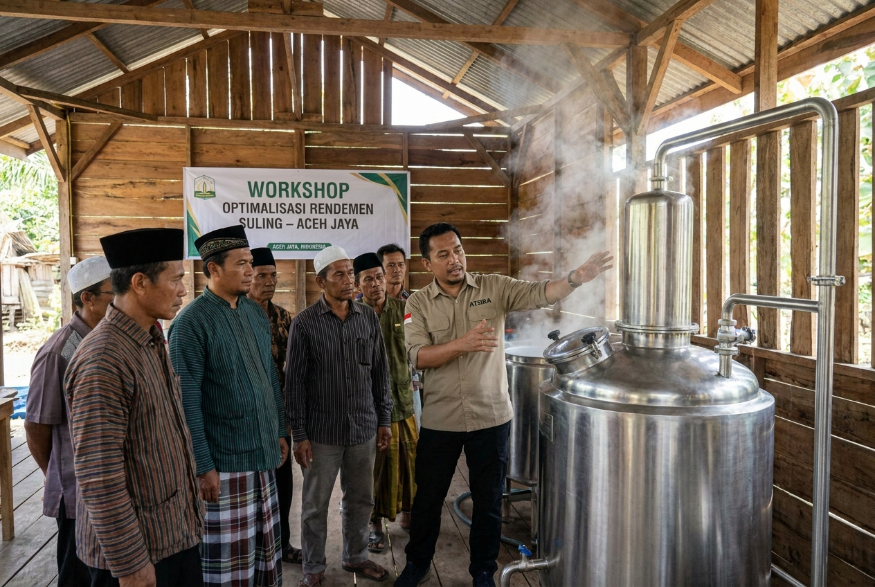 Workshop Optimalisasi Rendemen Suling bersama Petani Aceh Jaya